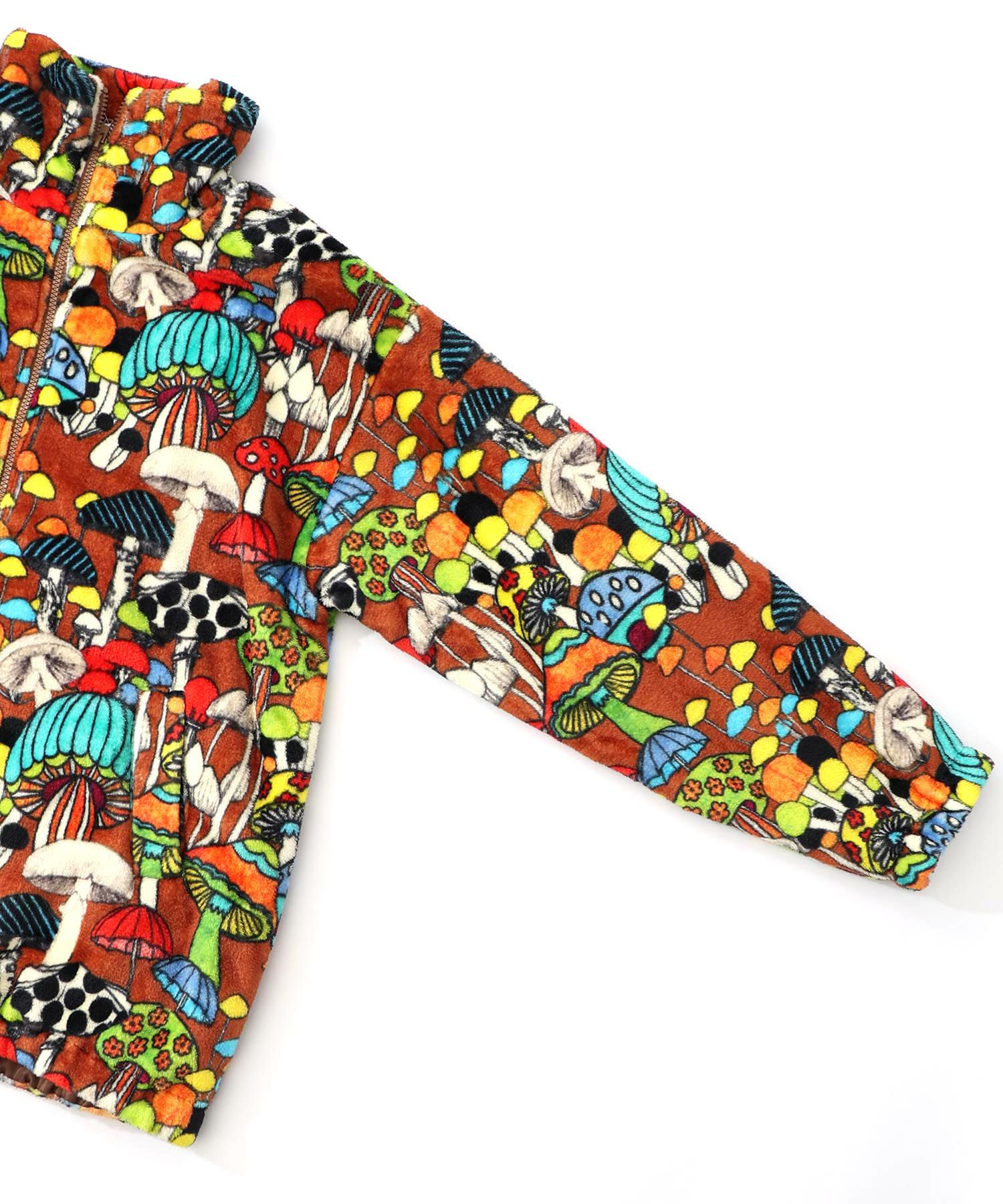 スカラー柄展開フランネル×タフタブルゾン-13