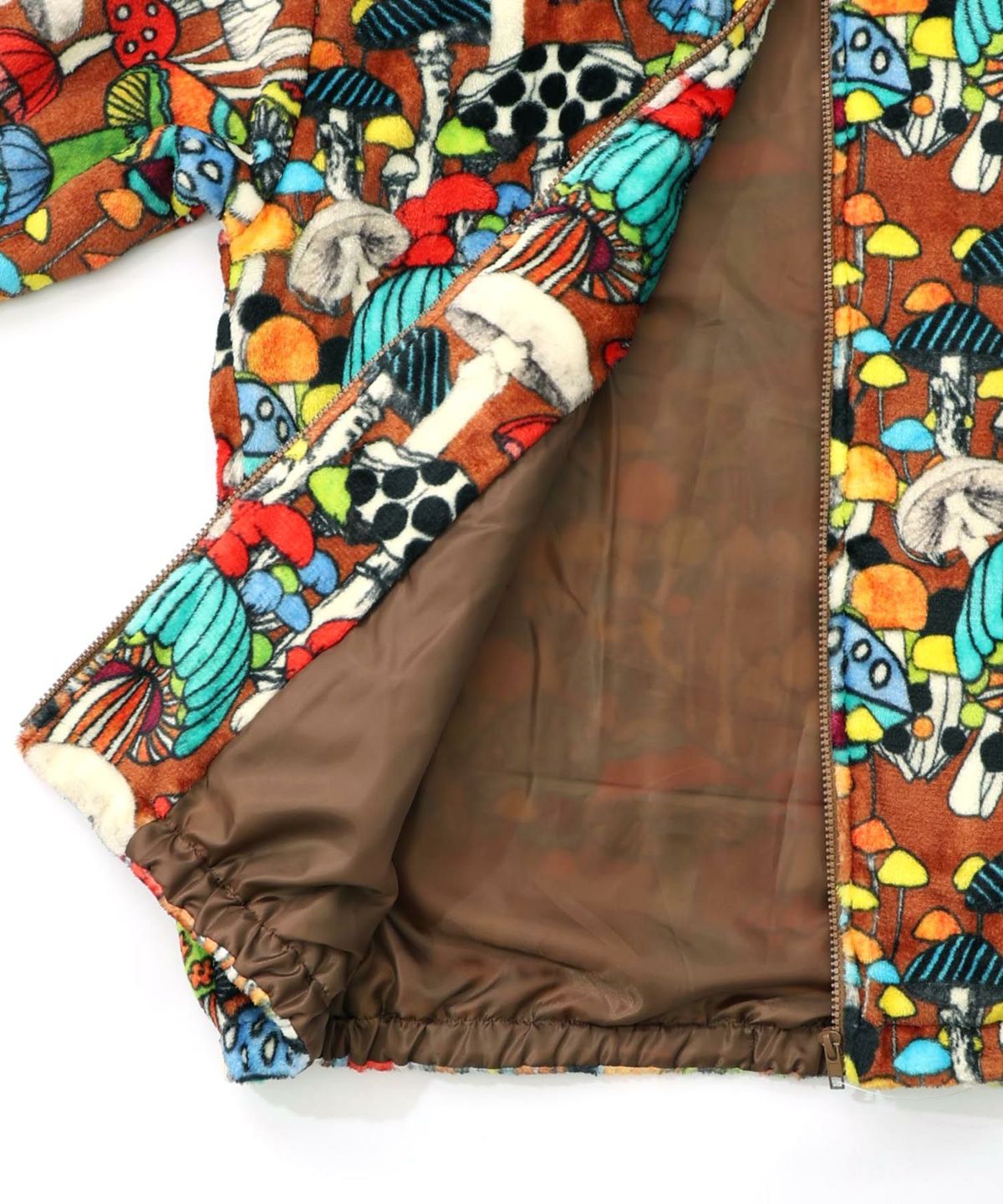 スカラー柄展開フランネル×タフタブルゾン-15