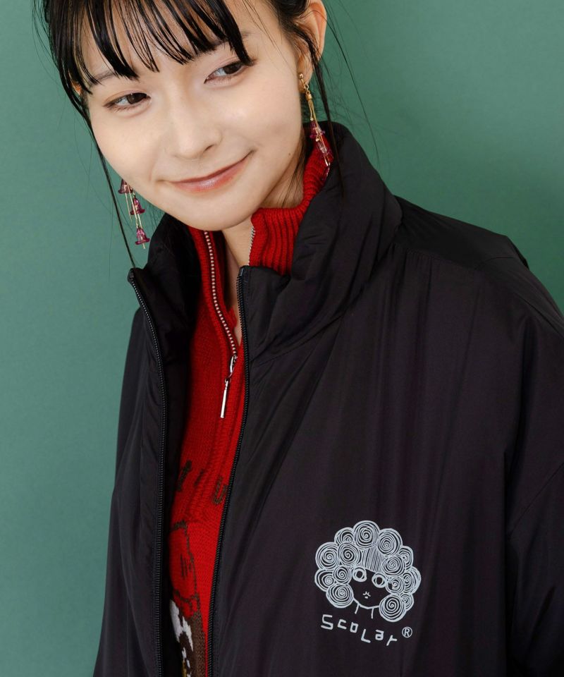 スカラー柄展開 中綿シンサレートブルゾン-7