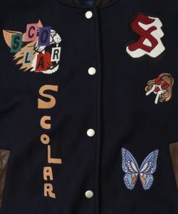 メルトン×合皮 異素材切替スタジャン-32