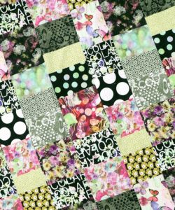 パッチワーク風総柄ドロスト前開きワンピース-17