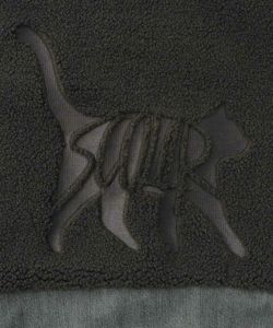 ボア×デニムの異素材切替フード付きブルゾン-11