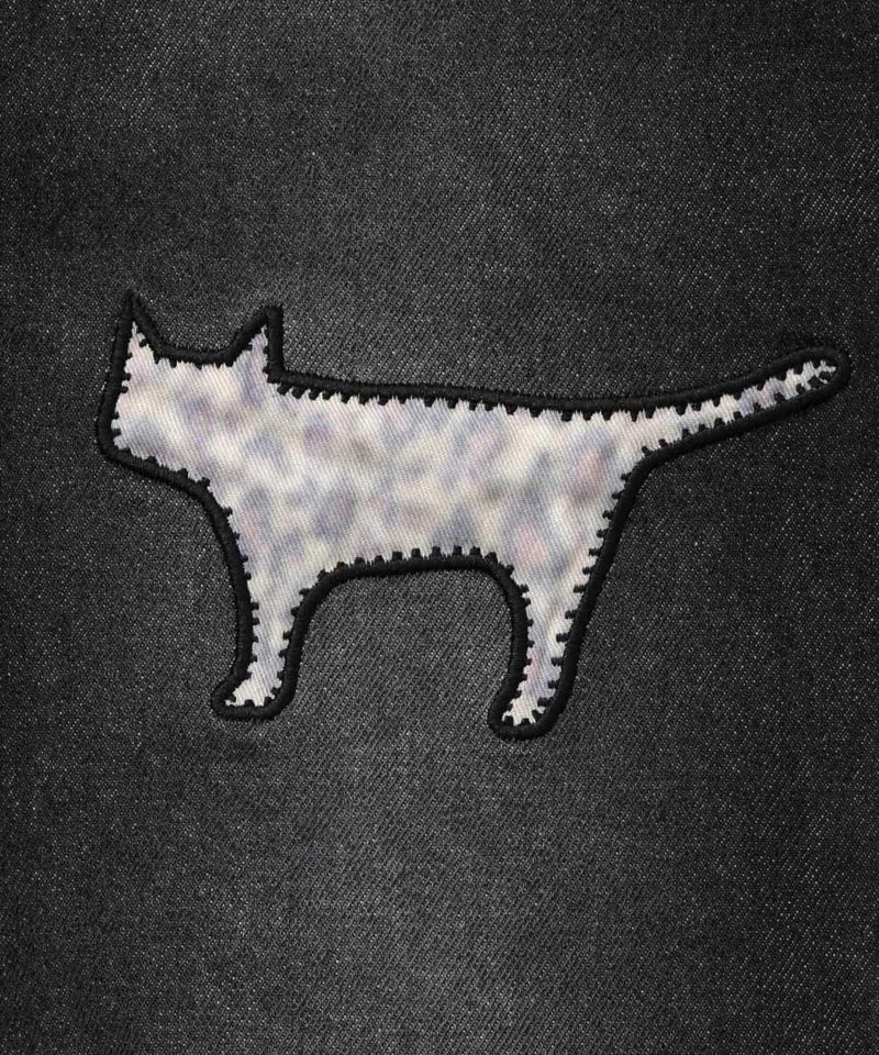 綿×レース異素材アップリケデニムパンツ-28