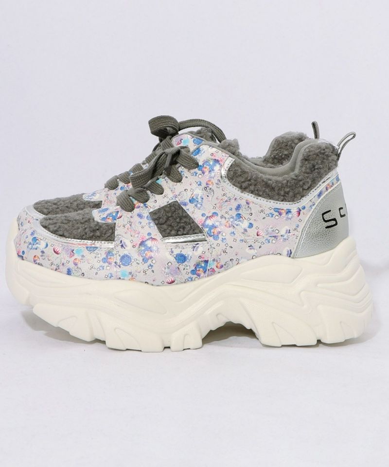 宇宙クラゲ柄もこもこ厚底スニーカー-11
