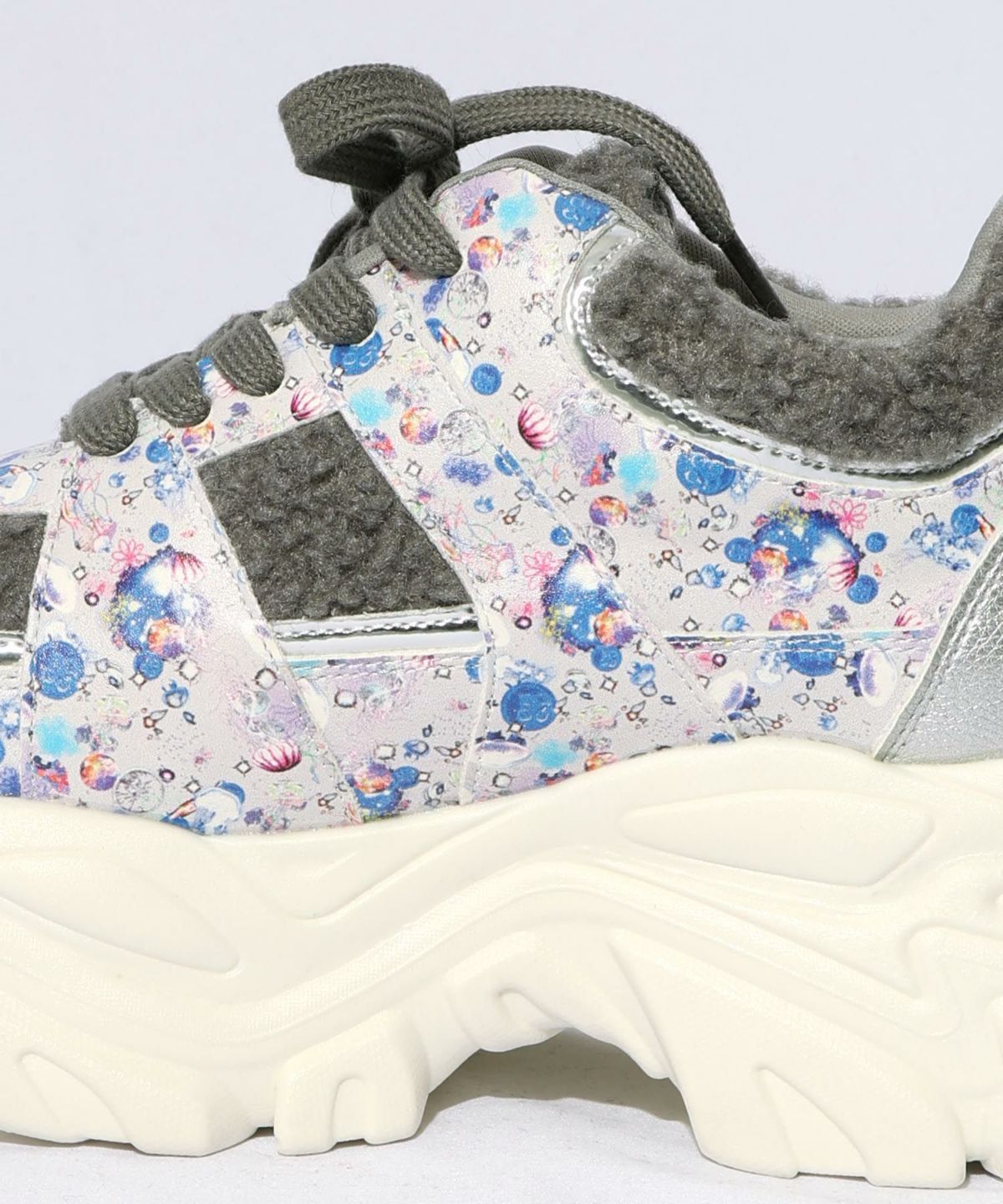 宇宙クラゲ柄もこもこ厚底スニーカー-13