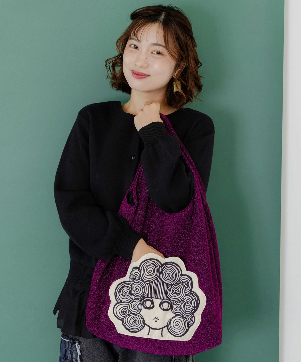 ラメ入りスカラーちゃんハンドバッグ-3