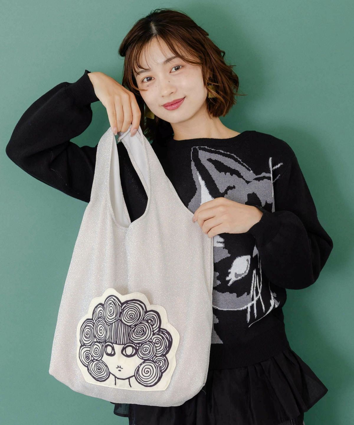 ラメ入りスカラーちゃんハンドバッグ-6