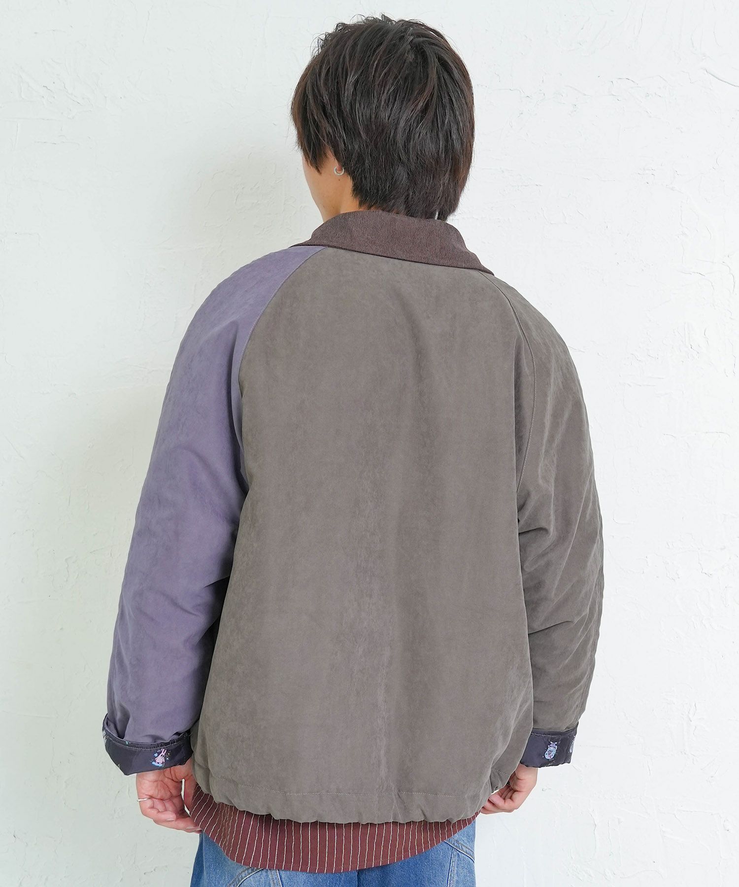 スカラーパリティ　353124：異素材使いの配色切替 中綿キルトジャケット ScoLar Parity（スカラーパリティ） tシャツ 353124：異素材使いの配色