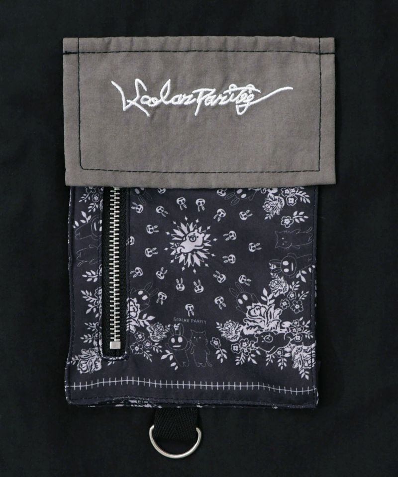 異素材使いの配色切替 中綿キルトジャケット-10