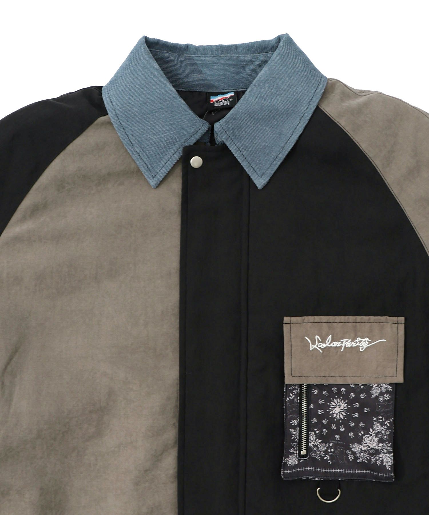 スカラーパリティ　353124：異素材使いの配色切替 中綿キルトジャケット 353124：異素材使いの配色切替 中綿キルトジャケットの通販-ScoLar