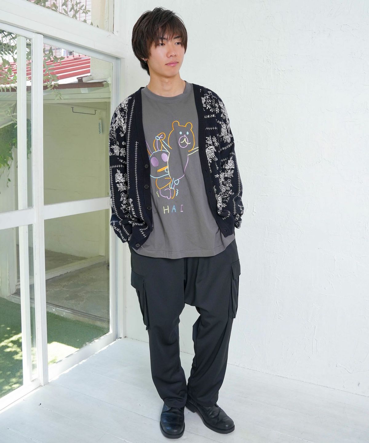 バンダナ柄ジャガードカーディガン-2