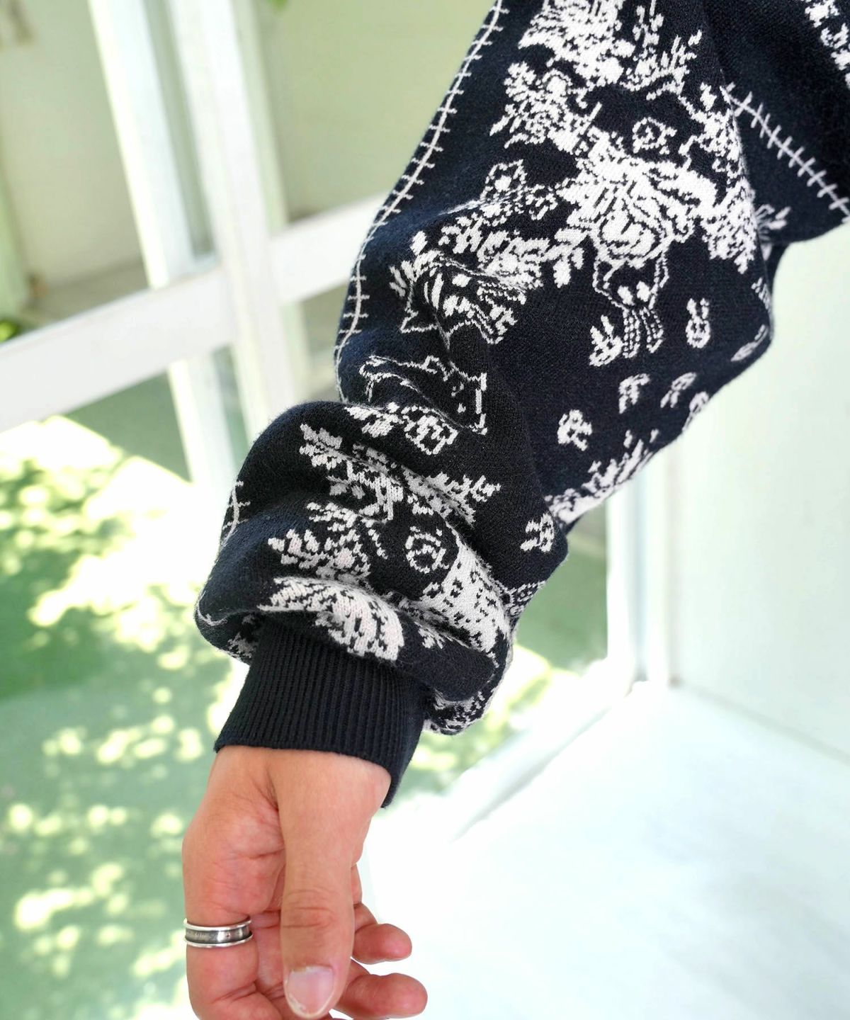 バンダナ柄ジャガードカーディガン-7