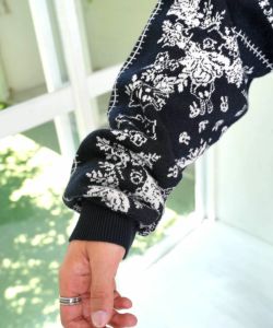 353123：バンダナ柄ジャガードカーディガンの通販-ScoLar