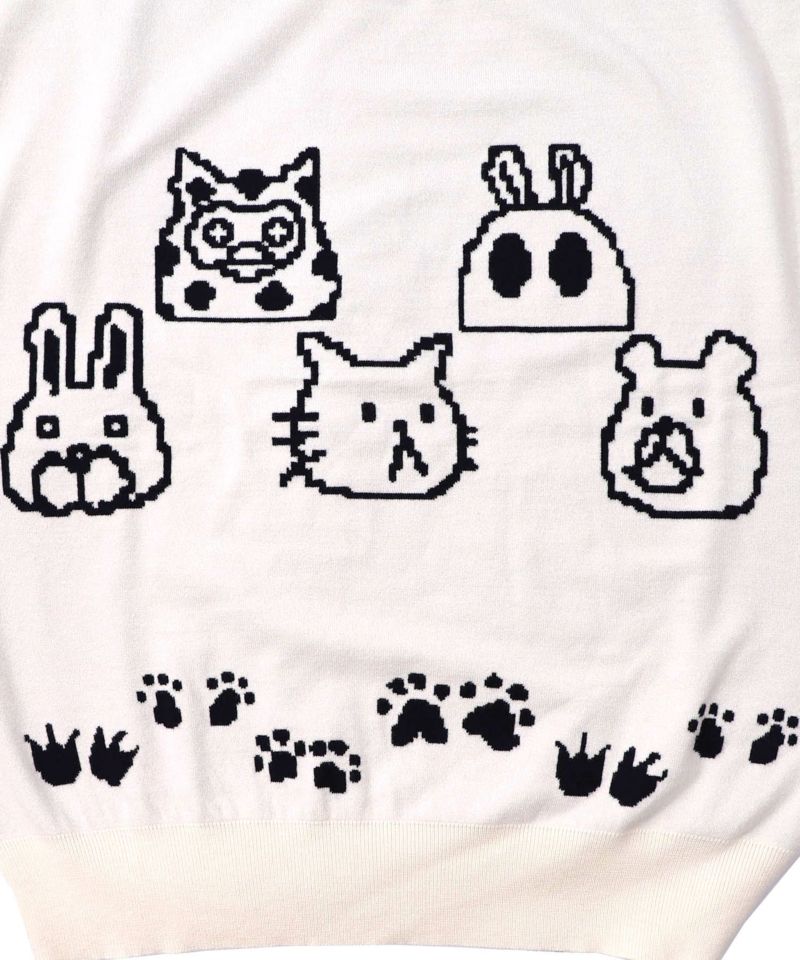 リバーシブルドット絵柄ニットプルオーバー-20