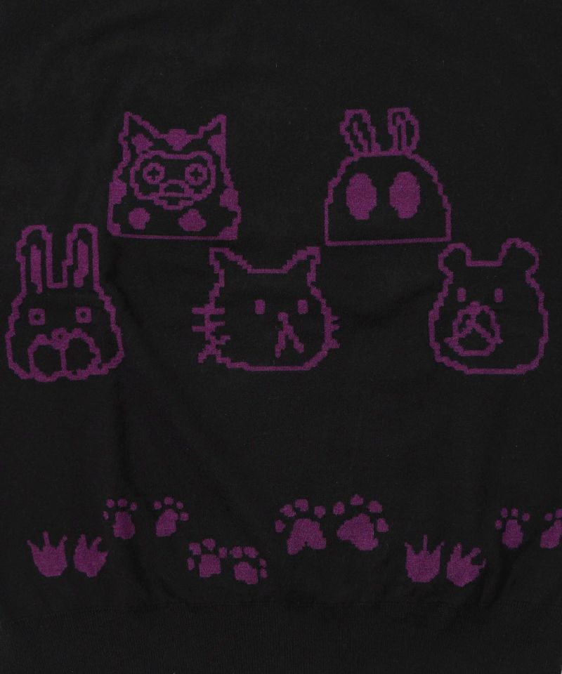 リバーシブルドット絵柄ニットプルオーバー-23