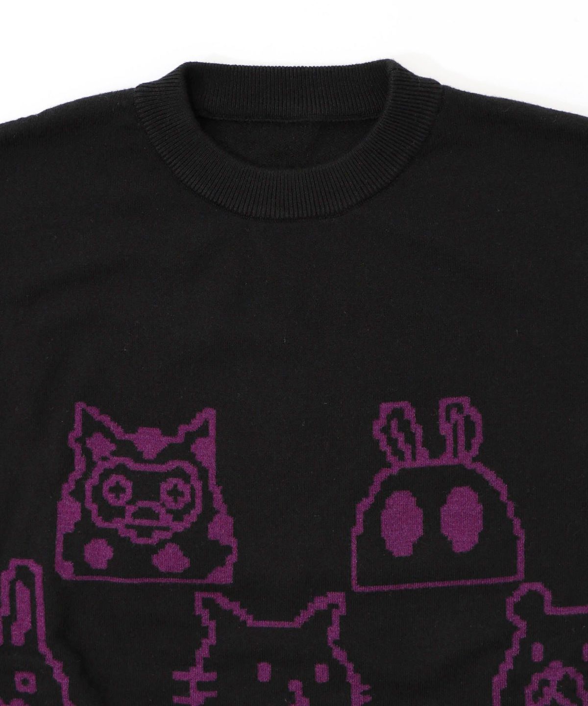 リバーシブルドット絵柄ニットプルオーバー-24