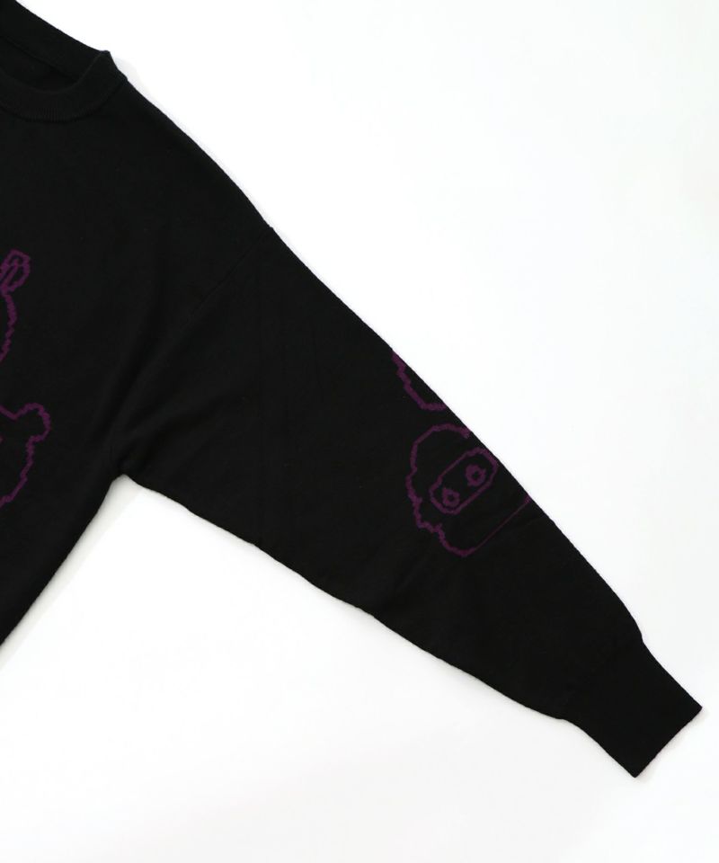 リバーシブルドット絵柄ニットプルオーバー-25