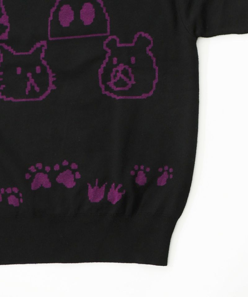 リバーシブルドット絵柄ニットプルオーバー-27