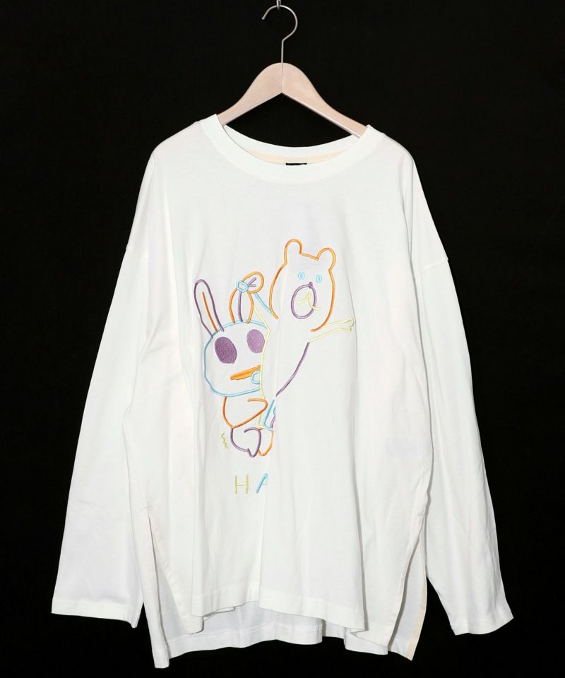 組体操クマうさぎ刺繍プルオーバー-8