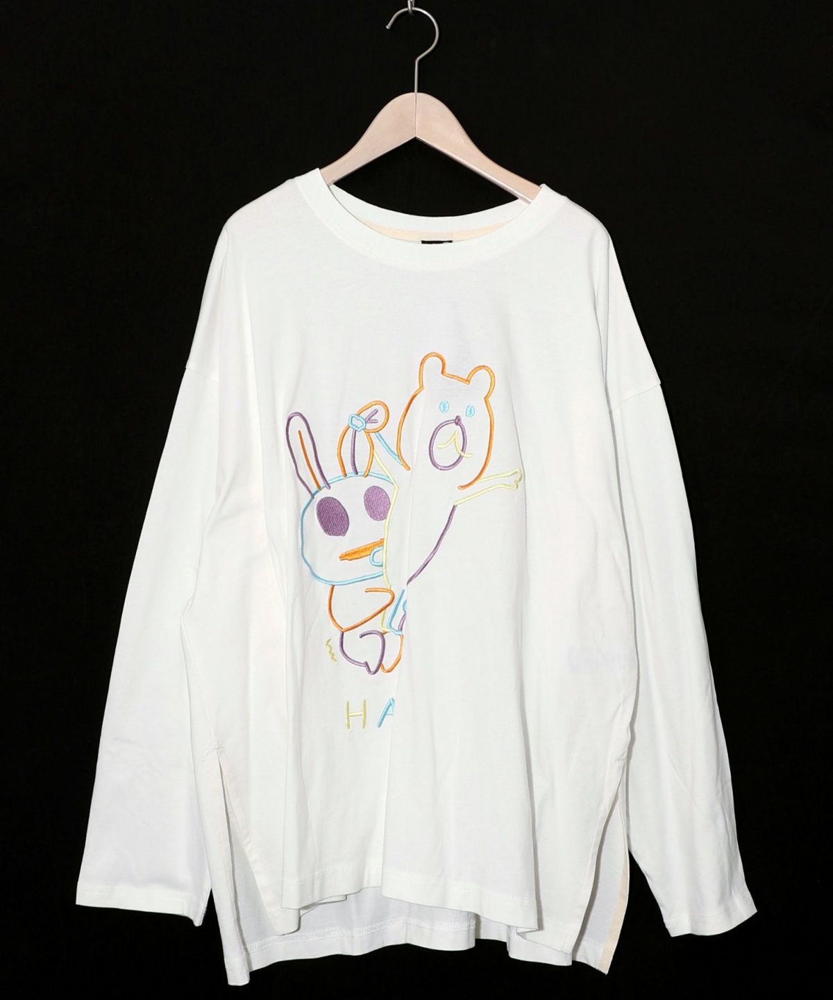 組体操クマうさぎ刺繍プルオーバー-8