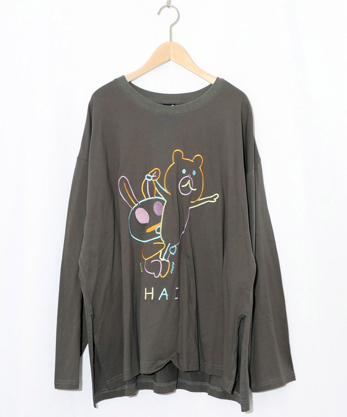 組体操クマうさぎ刺繍プルオーバー-10