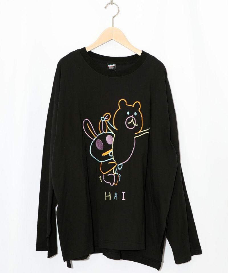 組体操クマうさぎ刺繍プルオーバー-12