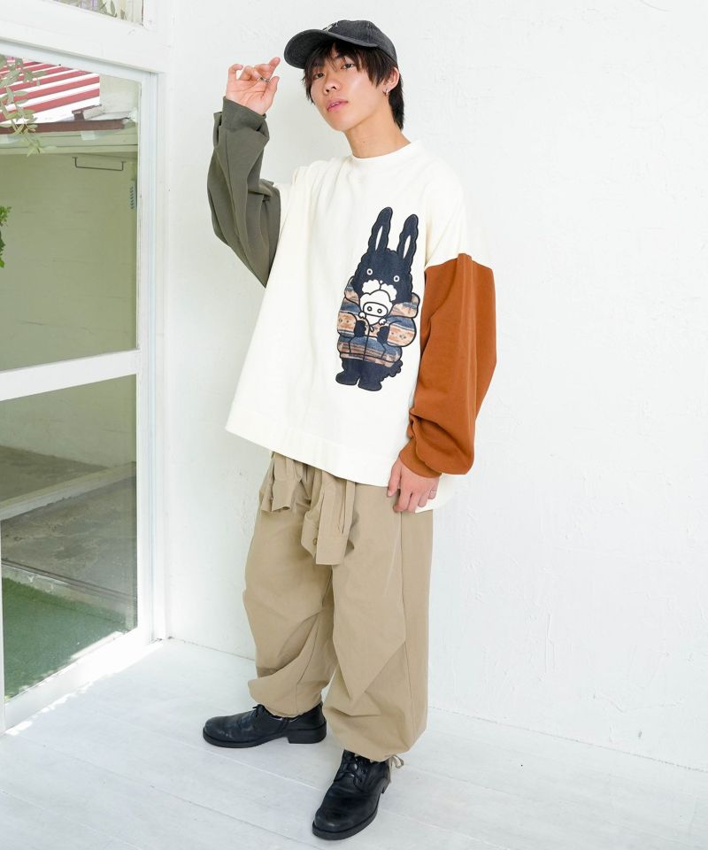 美品　うさと服　プルオーバー 353120：冬支度もけラビル配色プルオーバーの通販-ScoLar