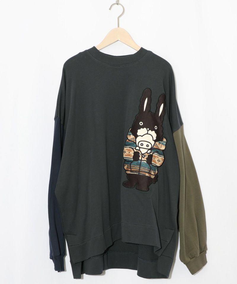 冬支度もけラビル配色プルオーバー-8