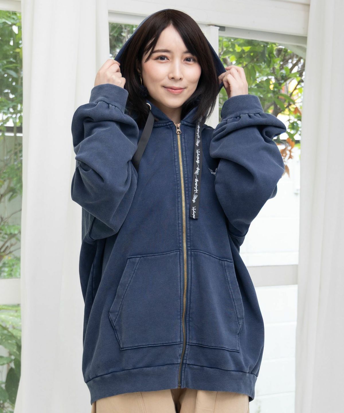 落書き風裏毛スノーウォッシュパーカー-3