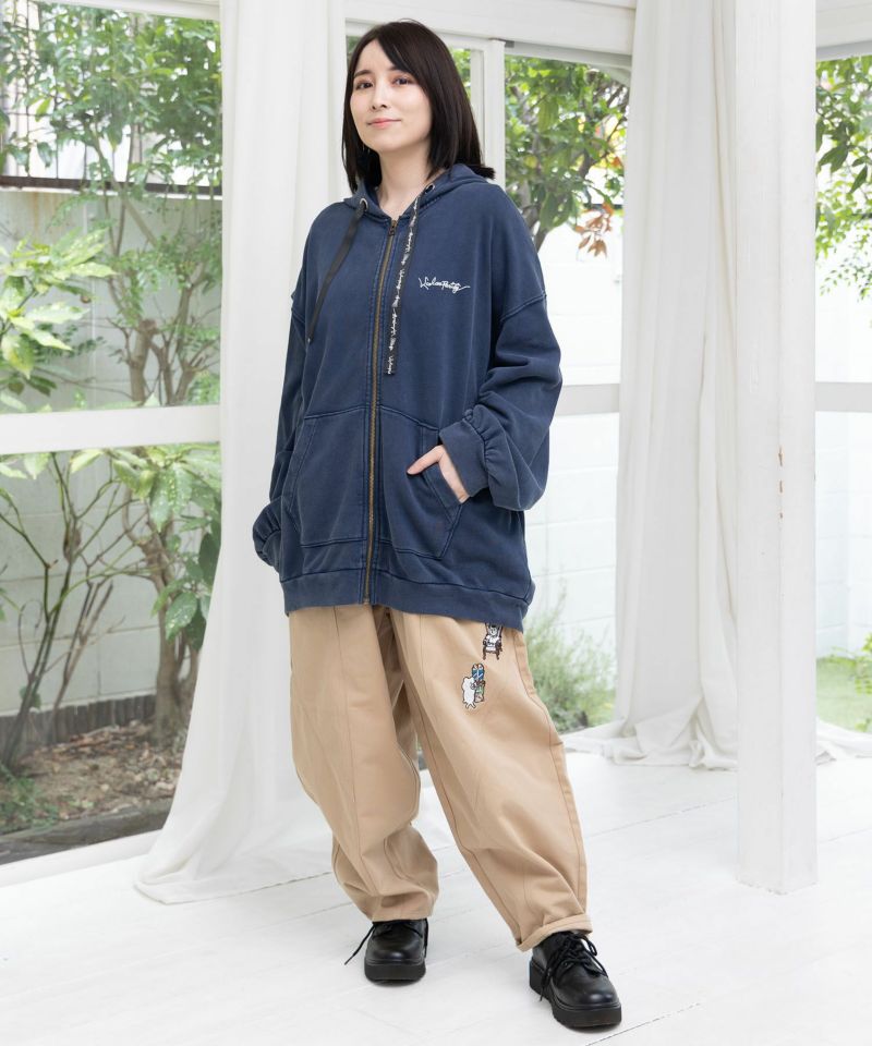 353119：落書き風裏毛スノーウォッシュパーカーの通販-ScoLar