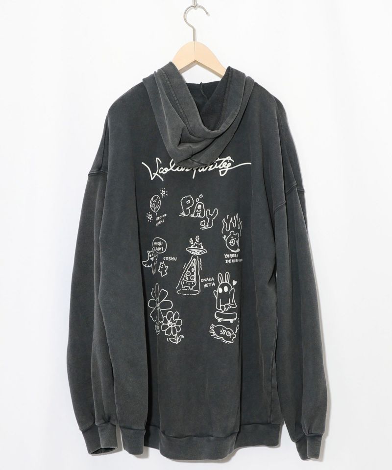 落書き風裏毛スノーウォッシュパーカー-18