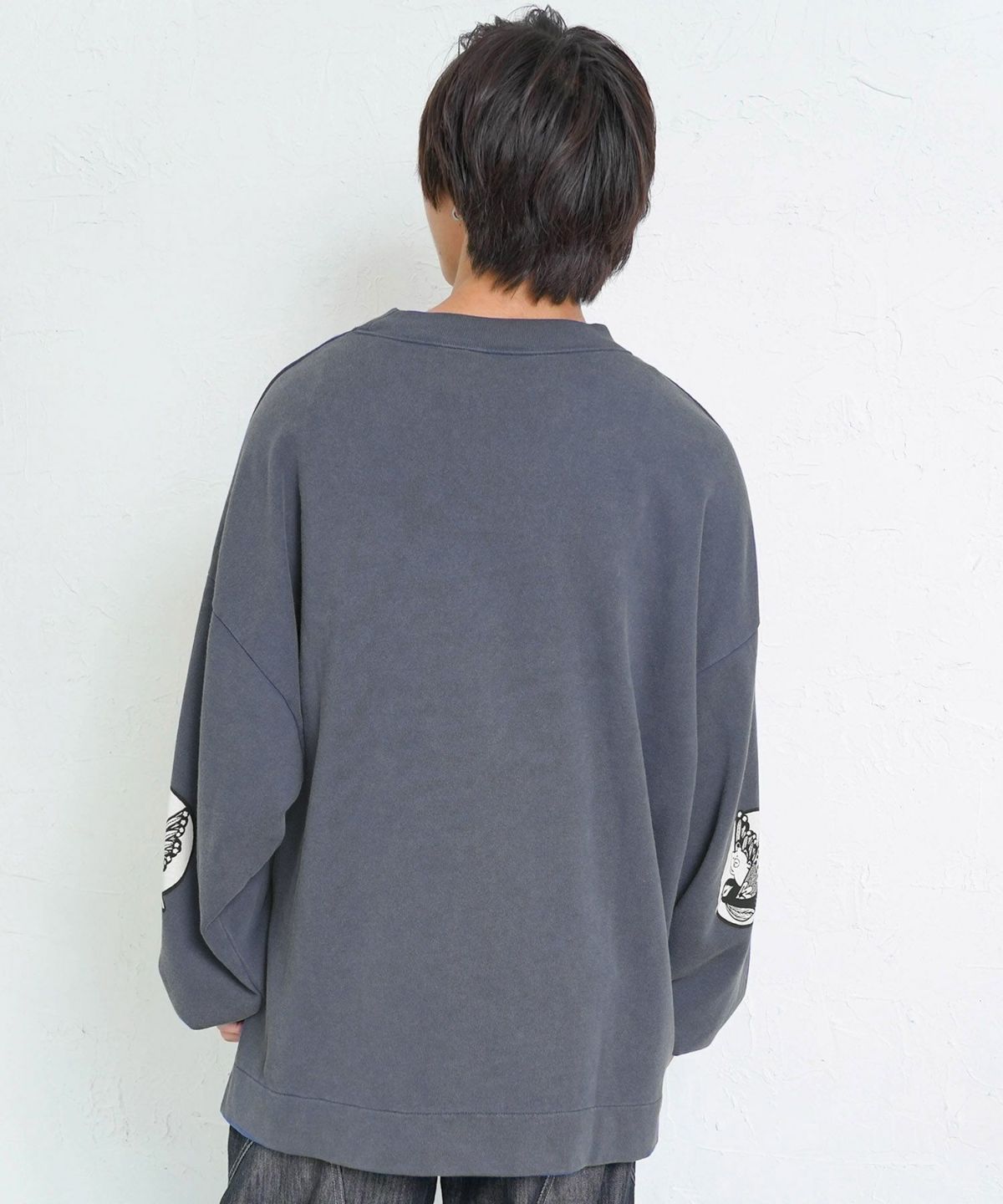 抜染Parity和柄裏毛プルオーバー-5