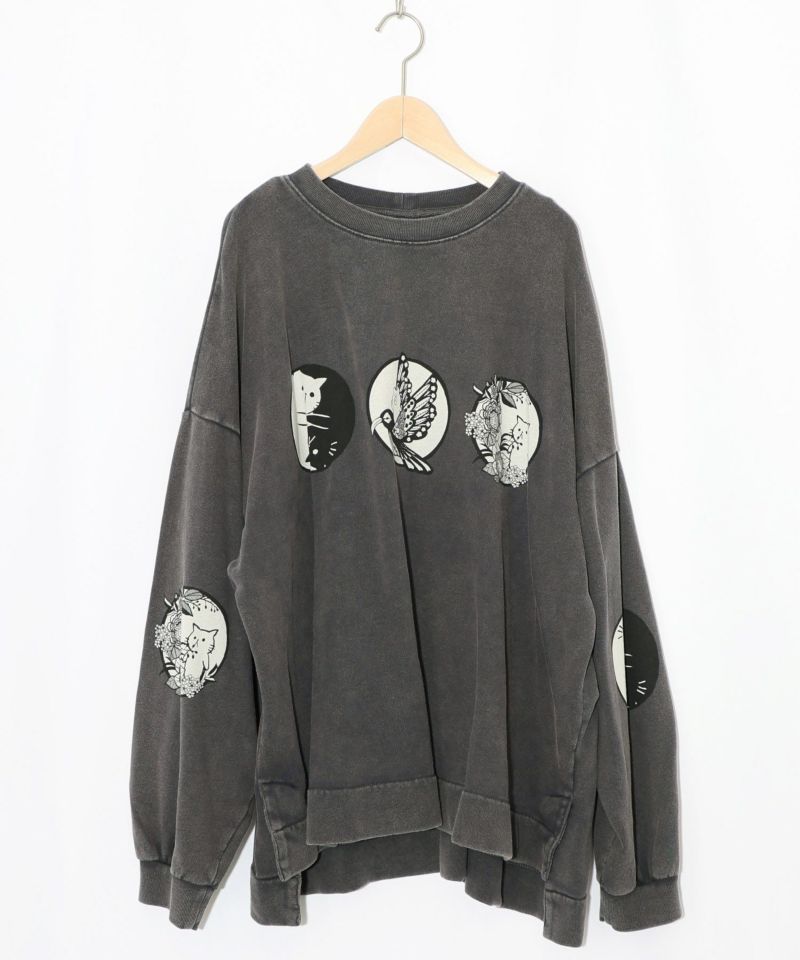 抜染Parity和柄裏毛プルオーバー-9