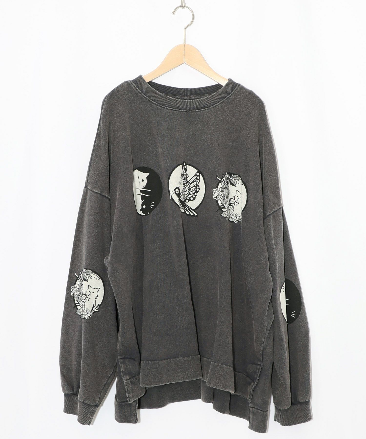 抜染Parity和柄裏毛プルオーバー-9