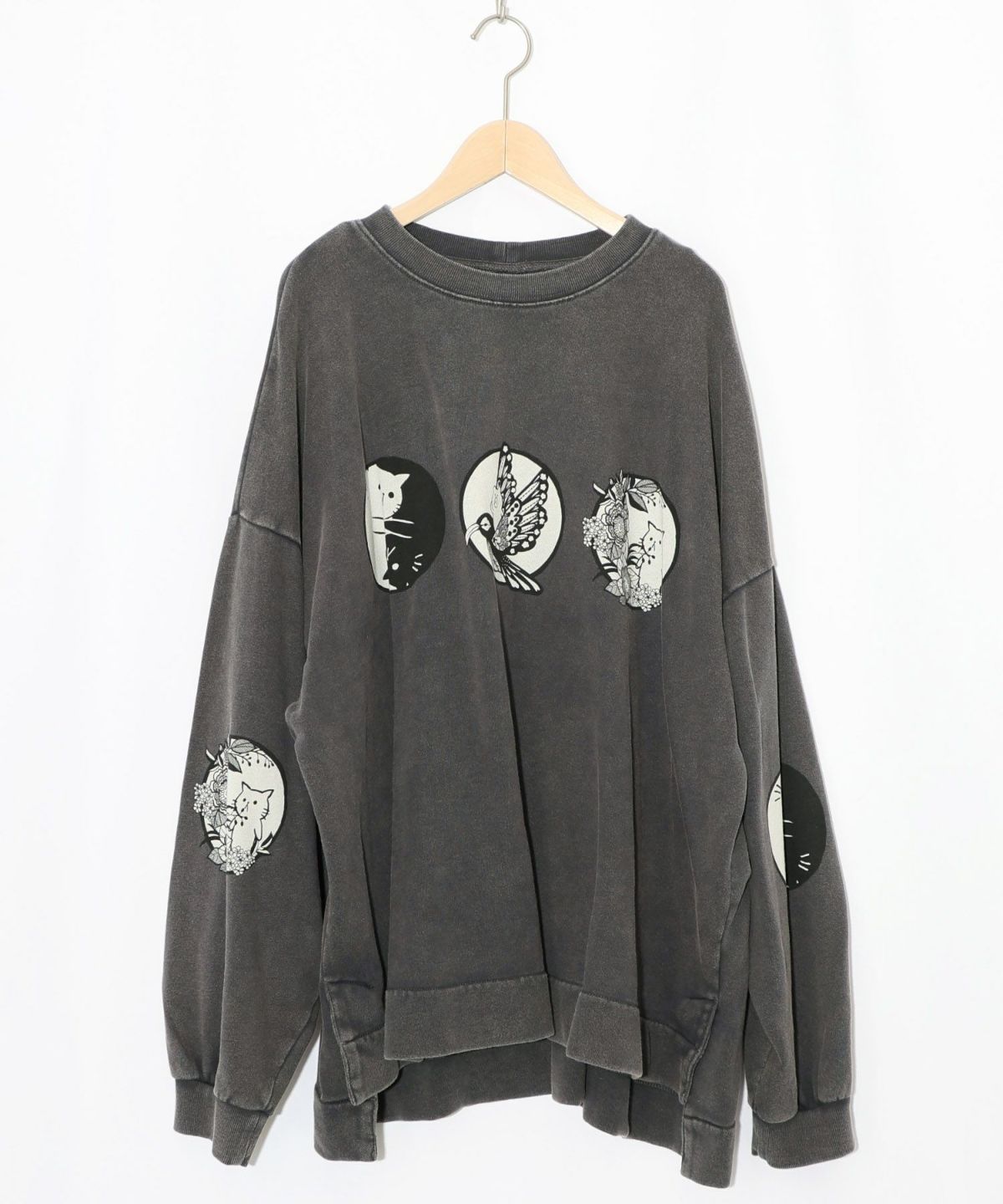 抜染Parity和柄裏毛プルオーバー-9