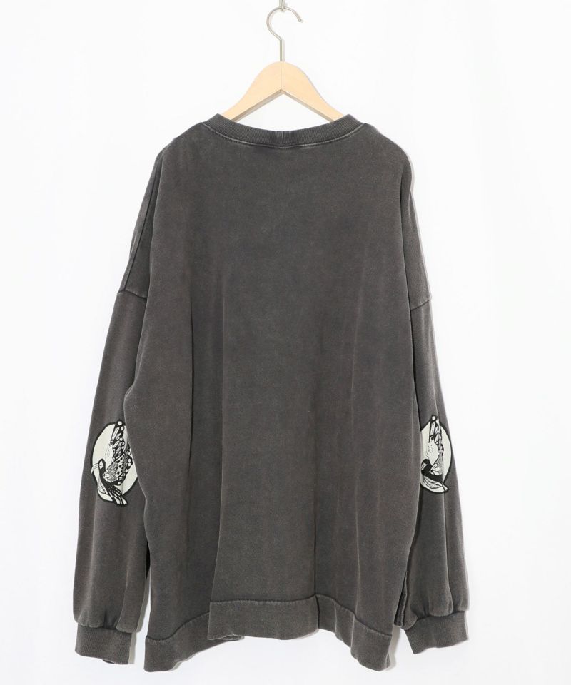 抜染Parity和柄裏毛プルオーバー-10