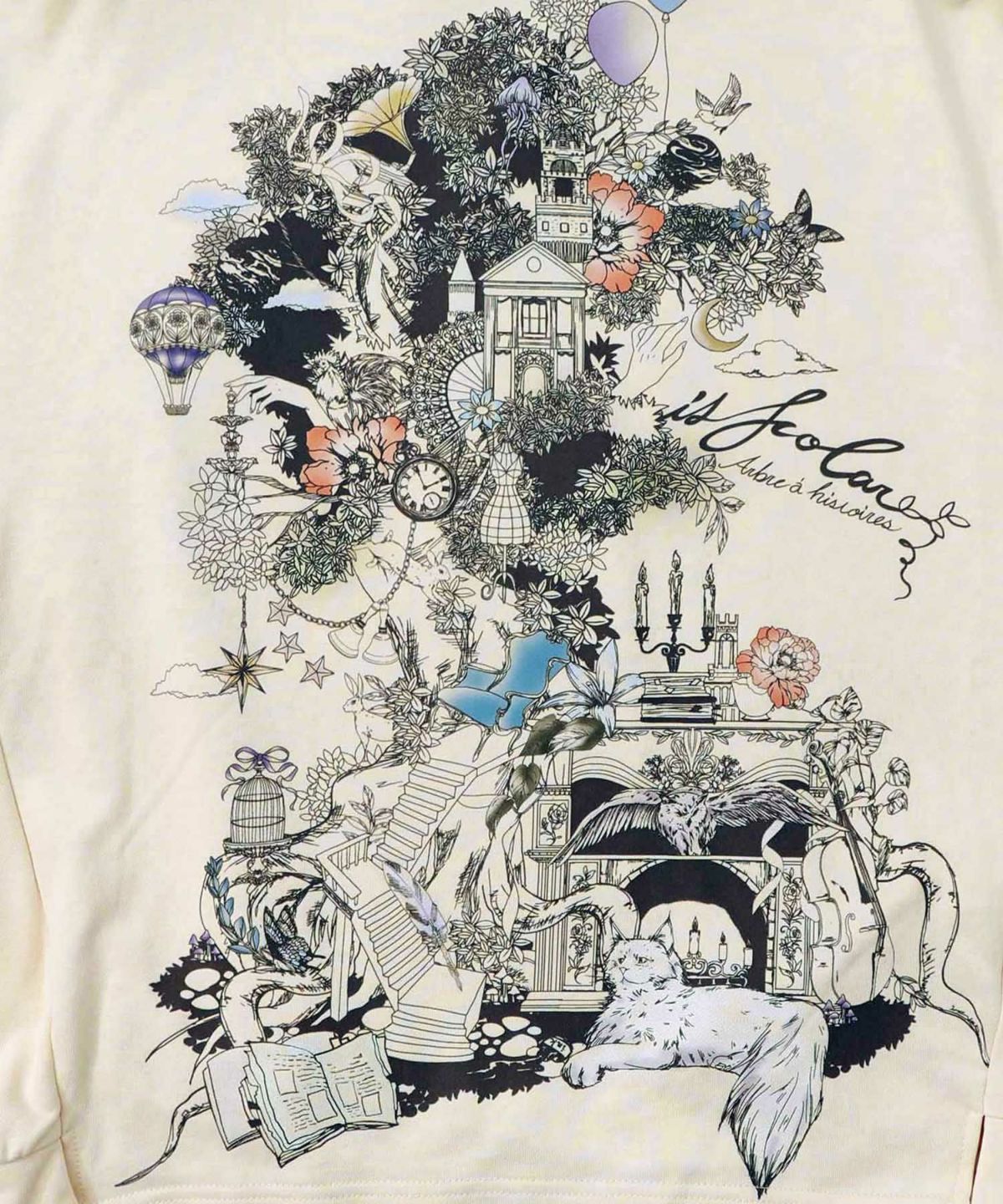 フリンジシフォン切替裏毛プルオーバー-9