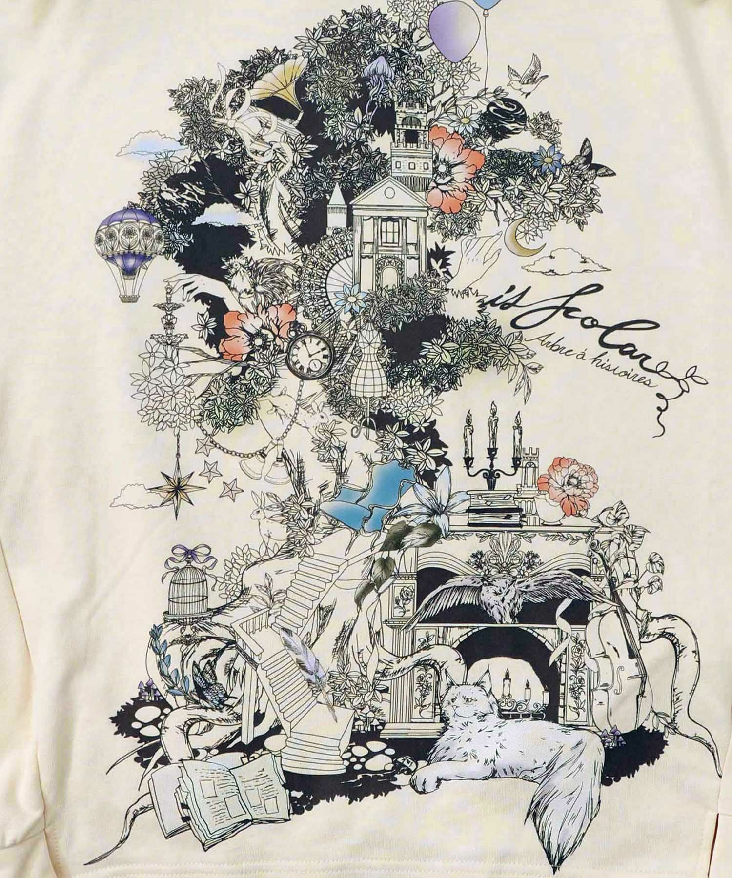 フリンジシフォン切替裏毛プルオーバー-9