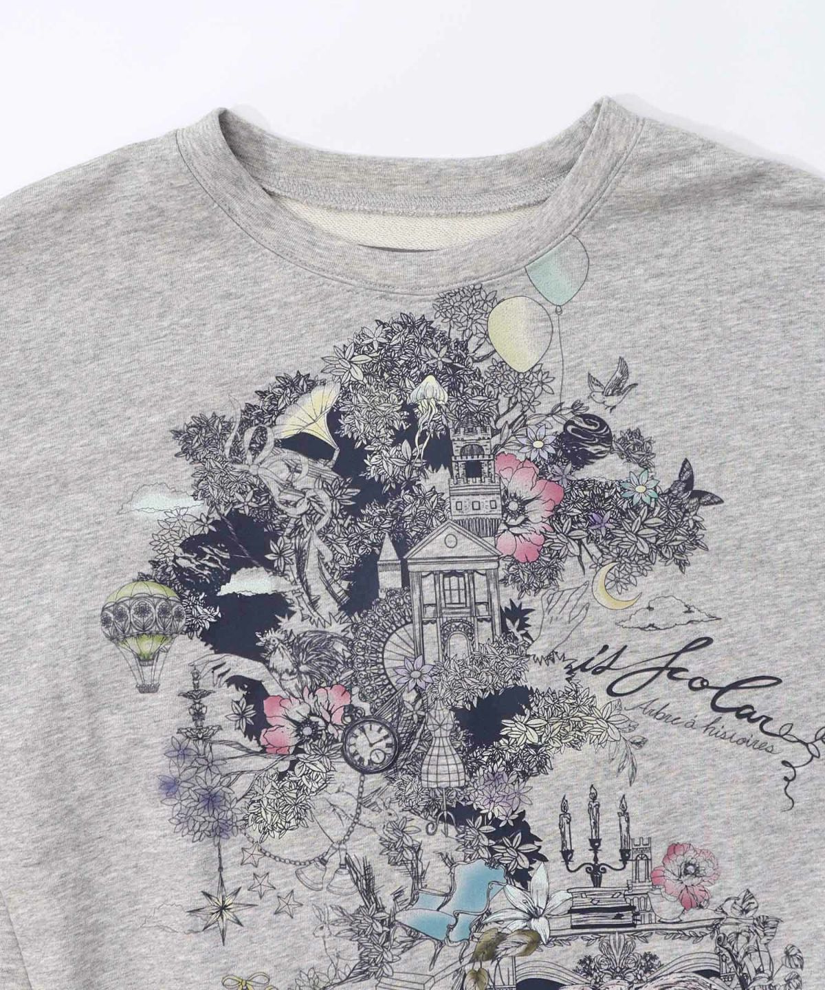 フリンジシフォン切替裏毛プルオーバー-14