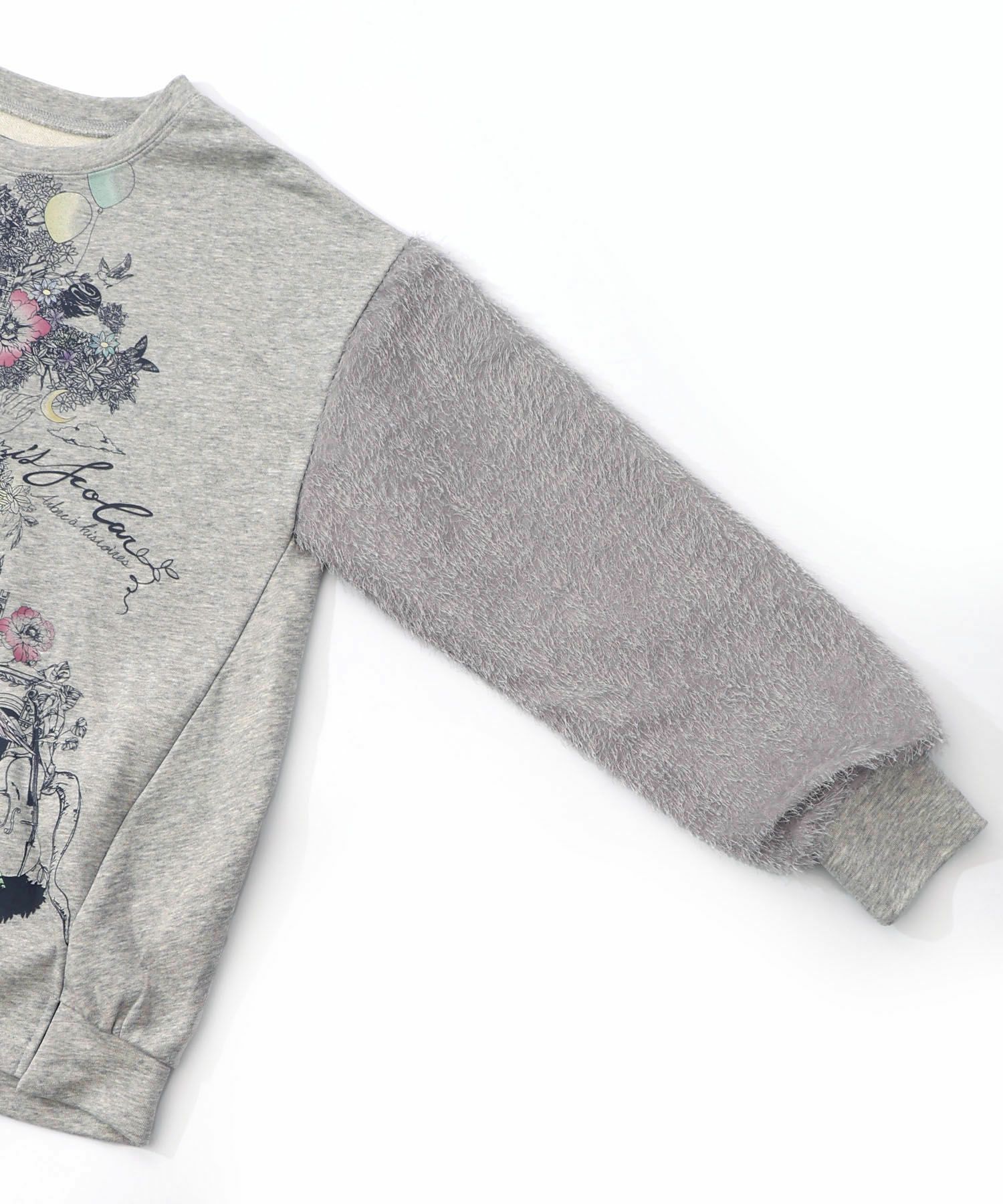 フリンジシフォン切替裏毛プルオーバー-15