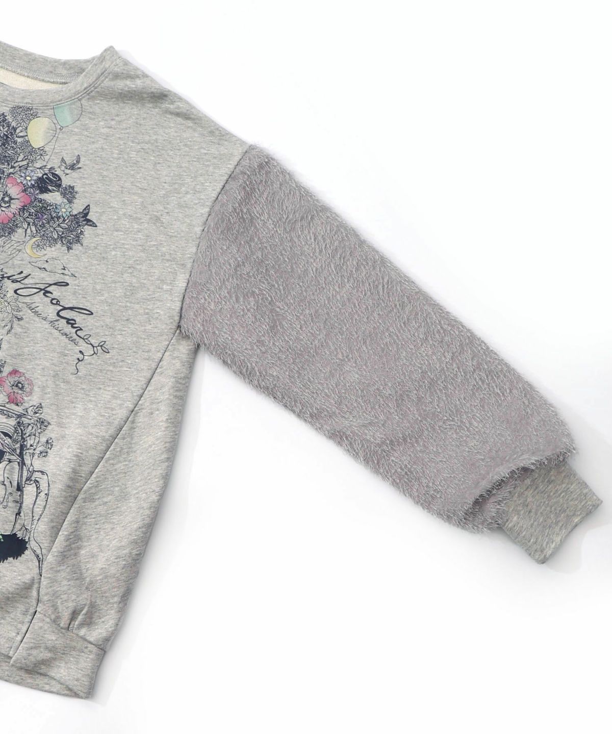 フリンジシフォン切替裏毛プルオーバー-15