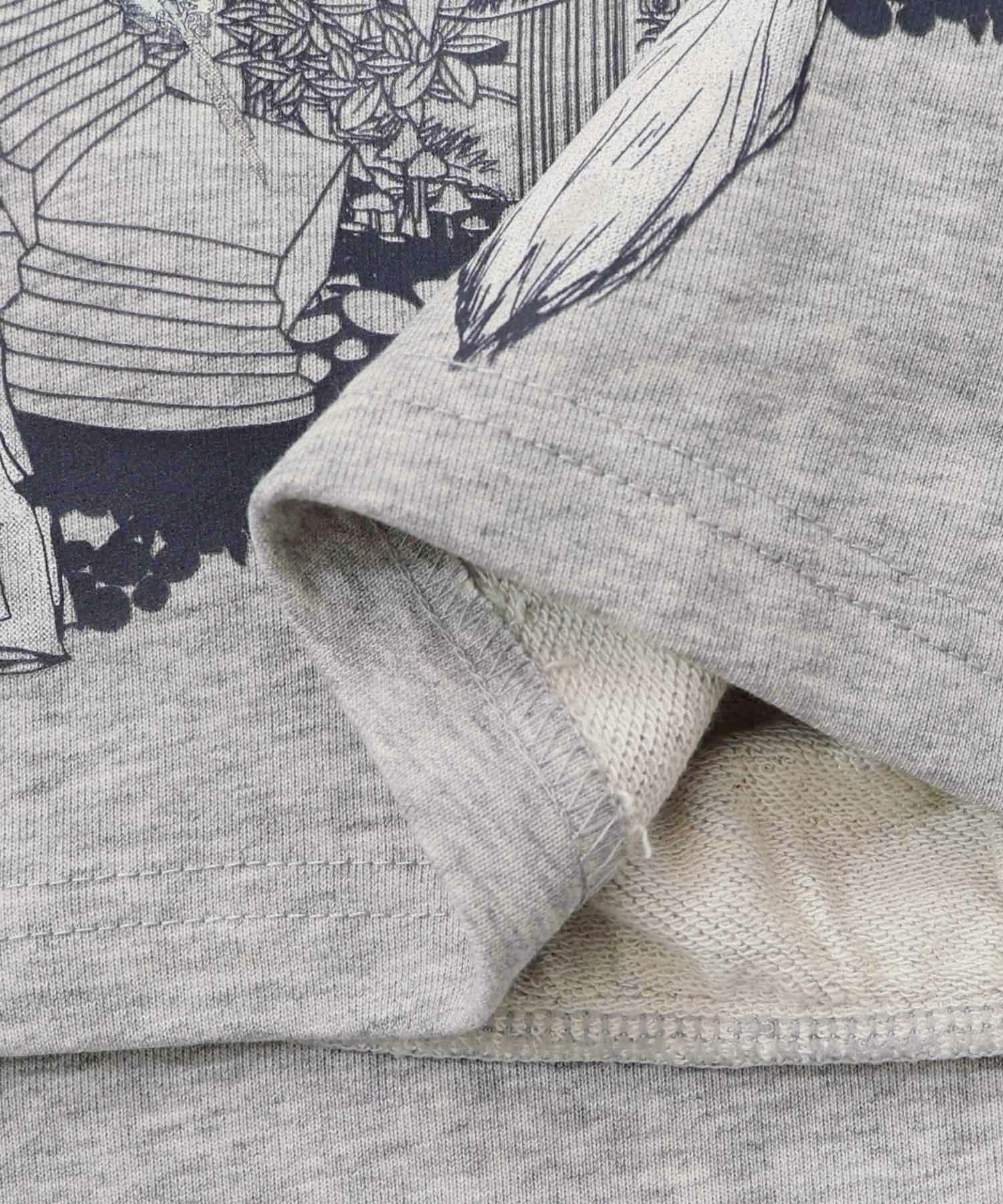 フリンジシフォン切替裏毛プルオーバー-17