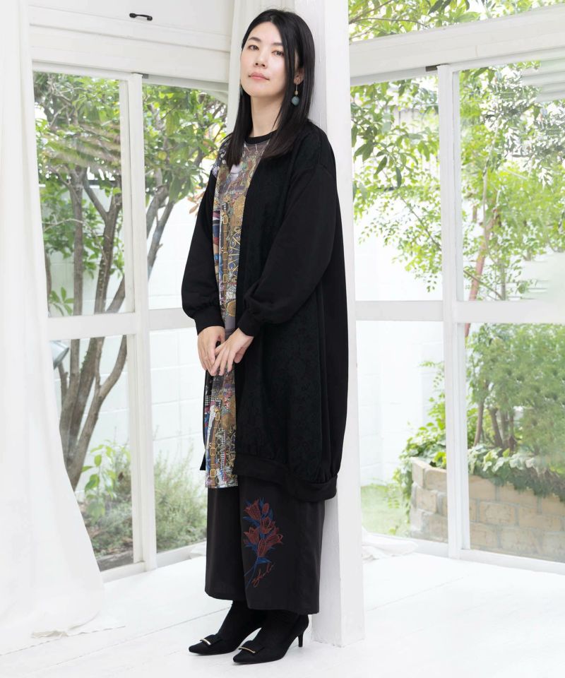 異素材ミックス裏毛アシメワンピース-3