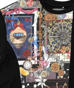 異素材ミックス裏毛アシメワンピース-9