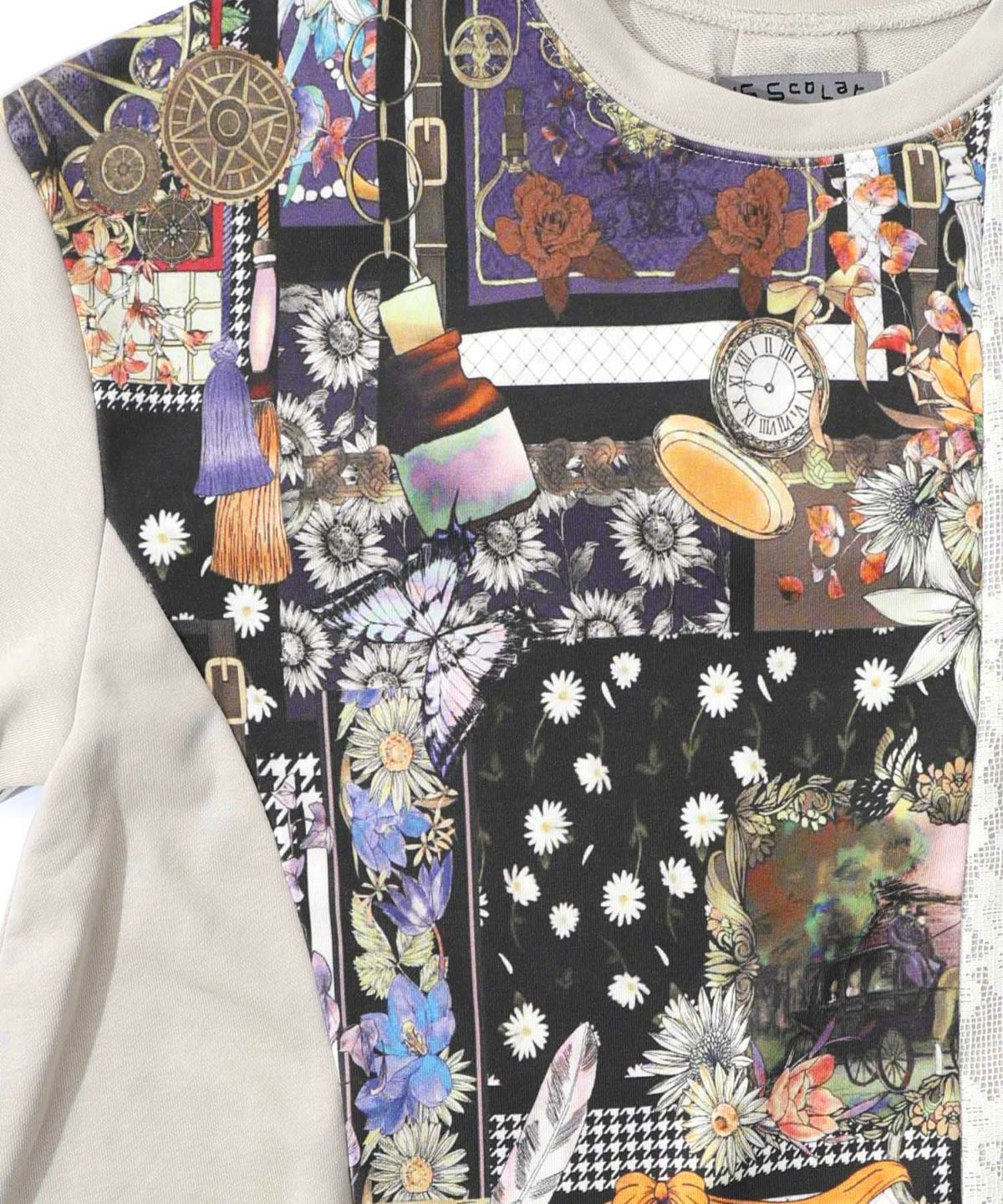 異素材ミックス裏毛アシメワンピース-11