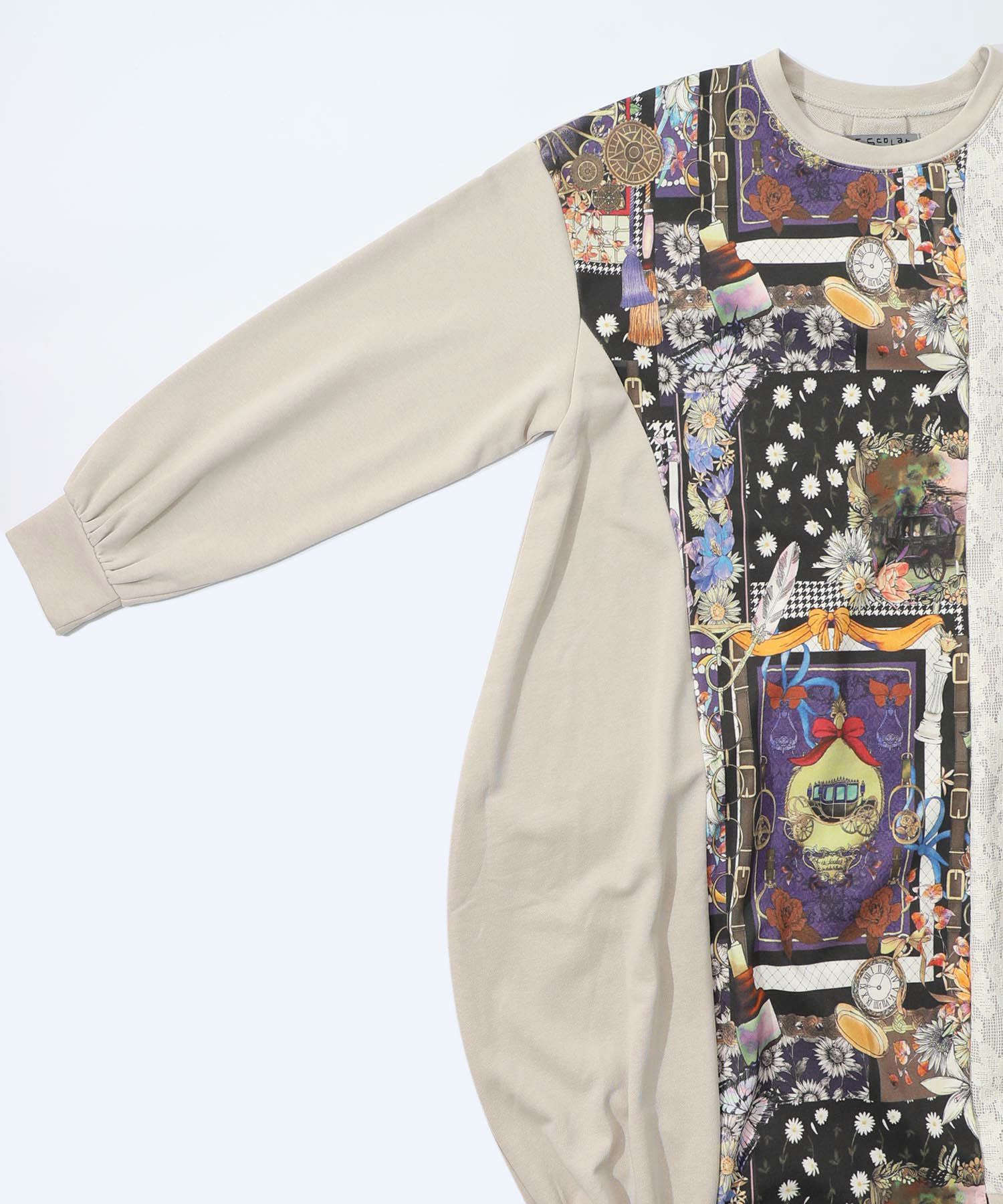 異素材ミックス裏毛アシメワンピース-13