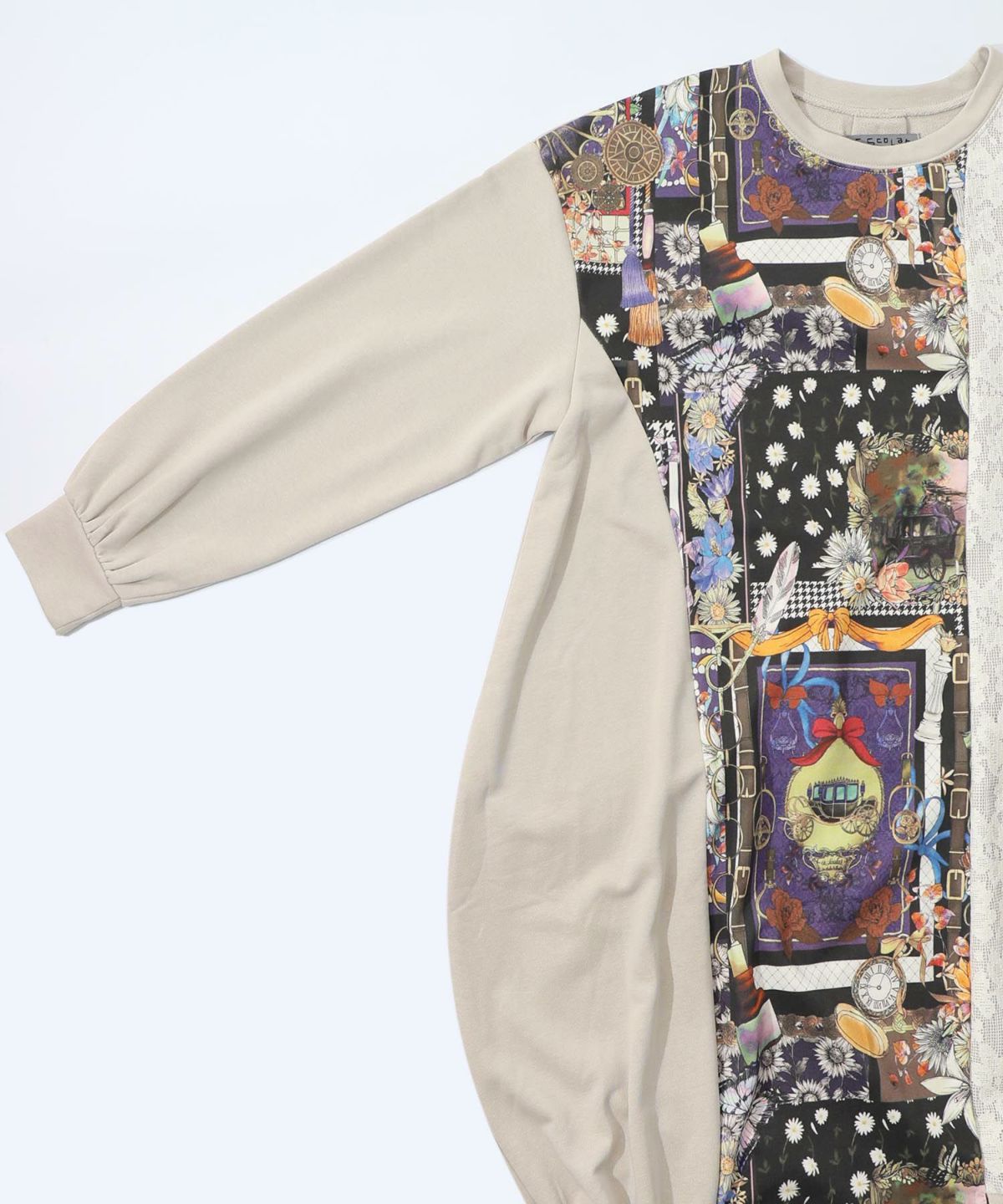 異素材ミックス裏毛アシメワンピース-13