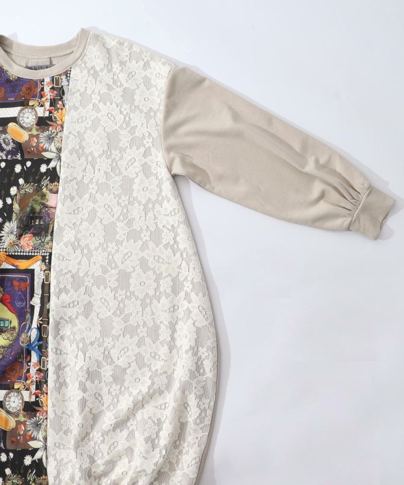 異素材ミックス裏毛アシメワンピース-15