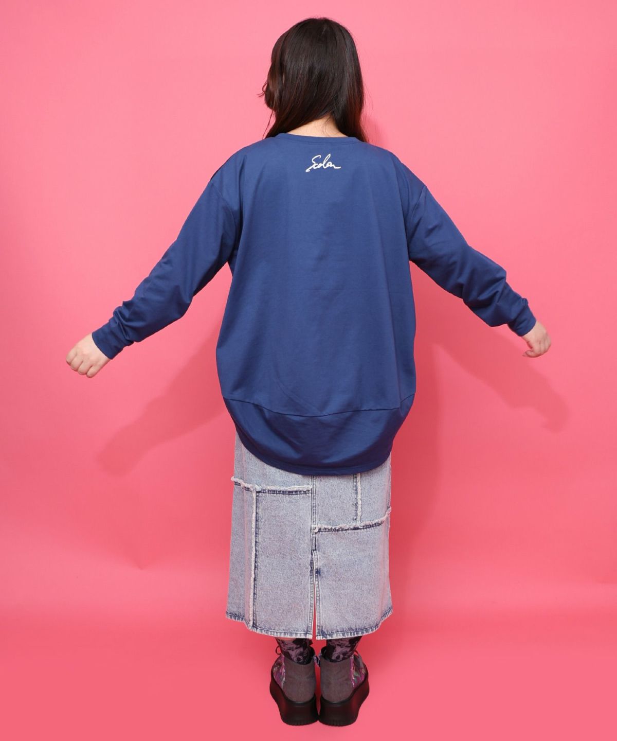 宇宙スカラーちゃん 異素材切替プルオーバー-5