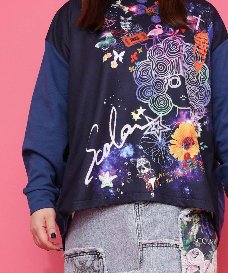 宇宙スカラーちゃん 異素材切替プルオーバー-6